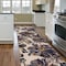 World Rug Gallery Modern Bright Flowers Non-Slip Runner Rug 2' x 7' Cream 503CREAM2X7 - alternate 1